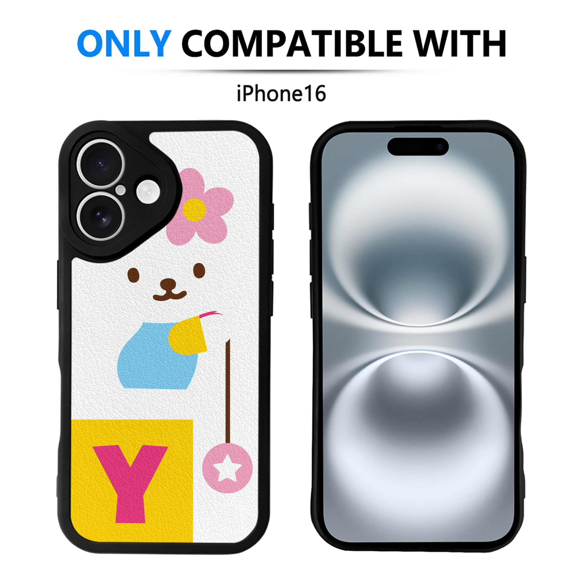 （画像用） Hello Kitty ハローキティ 【iPhone 16シリーズ対応】シリコンスマホケース（レザー調） 材質：シリコン